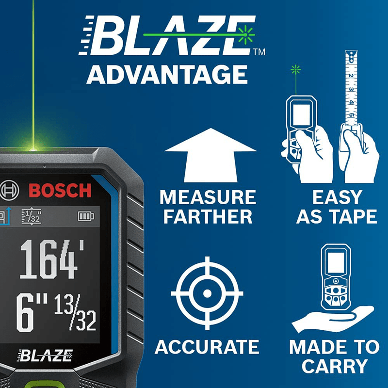 Bosch GLM165-25G Green-Beam 165 Ft. Laser Measure Hardware > Tools > Measuring Tools & Sensors BOSCH   