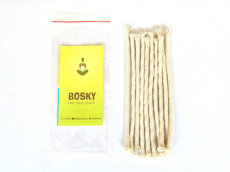 BOSKY 1/4" Round Cotton Kerosene Oil Lamp 6 INCH Long Wicks Burner, Braided Cotton Replacement Wick for Rock Candle Kerosene Alcohol Oil Candle Lamp Burner Lantern Stove - 12 pcs Home & Garden > Lighting Accessories > Oil Lamp Fuel BOSKY   