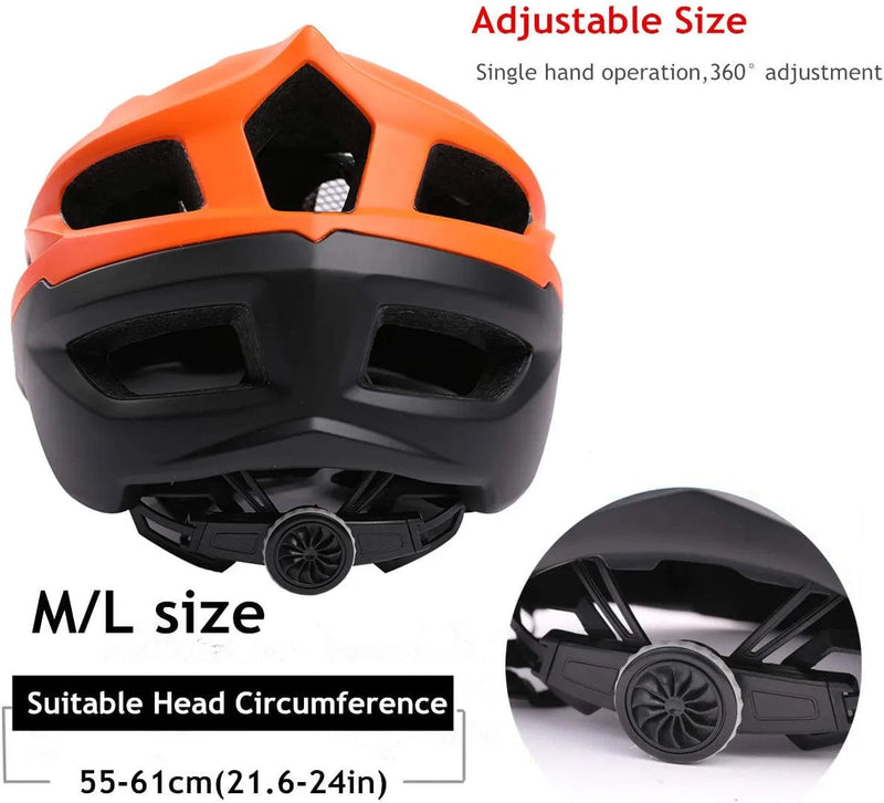 Bosoar Mountain Bike MTB Helmet,Road Bicycle Helmet with Camera Mount and Detachable Visor for Adult Men Women Youth