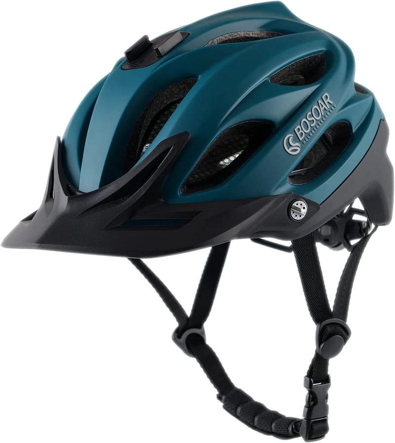 Bosoar Mountain Bike MTB Helmet,Road Bicycle Helmet with Camera Mount and Detachable Visor for Adult Men Women Youth Sporting Goods > Outdoor Recreation > Cycling > Cycling Apparel & Accessories > Bicycle Helmets Bosoar dark green  