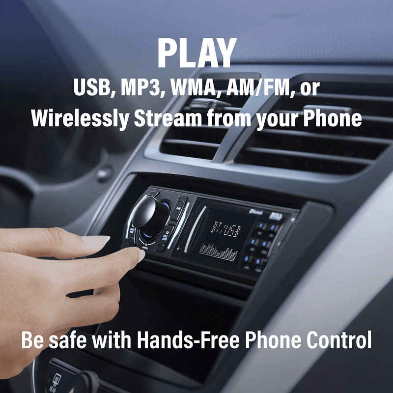 BOSS Audio Systems 616UAB Multimedia Car Stereo - Single Din LCD Bluetooth Audio and Hands-Free Calling, Built-in Microphone, MP3/USB, Aux-in, AM/FM Radio Receiver Electronics > Audio > Audio Players & Recorders > Radios BOSS Audio Systems   