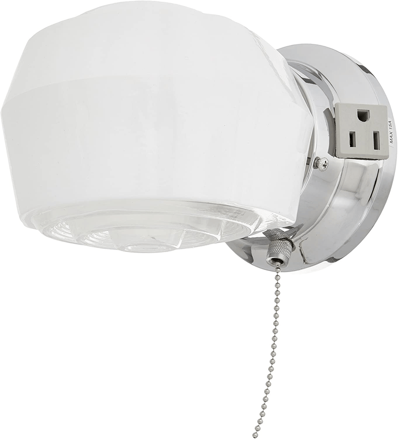 Boston Harbor W39CH01LS-34473L 6890727 Dimmable Wall Light Fixture with Pull Chain, (1) 60/13 W, Medium, A19/Cfl Lamp, Chrome Home & Garden > Lighting > Lighting Fixtures > Wall Light Fixtures KOL DEALS   