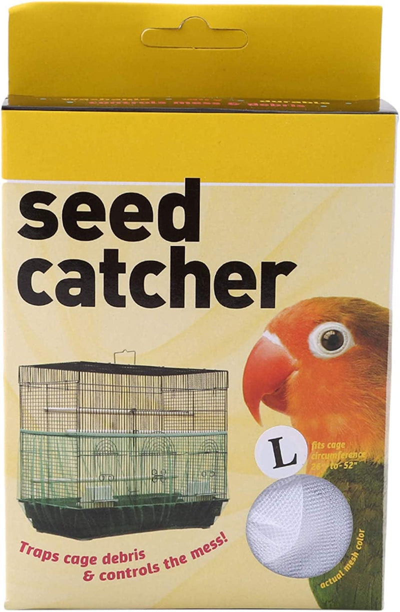 Botreelife Small Parrot Mesh Flower Seed Protection Cover Dust-Proof Bird Cage Accessories,L White Animals & Pet Supplies > Pet Supplies > Bird Supplies > Bird Cages & Stands Botreelife   