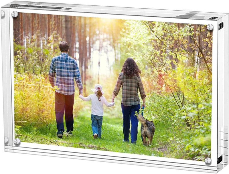 Boxalls 5X7 Inches Acrylic Picture Frame, Desktop Frameless Photo Frame with Magnetic, Double Sided Transparent Home & Garden > Decor > Picture Frames Boxalls 1 3.5"x 5" 