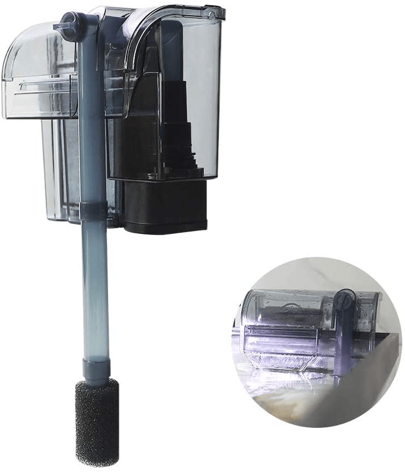 boxtech Aquarium Hang On Filter - Power Waterfall Suspension Oxygen Pump - Submersible Hanging Activated Carbon Biochemical Wall Mounted Fish Tank Filtration Water Animals & Pet Supplies > Pet Supplies > Fish Supplies > Aquarium Filters boxtech 8-22 Gal  