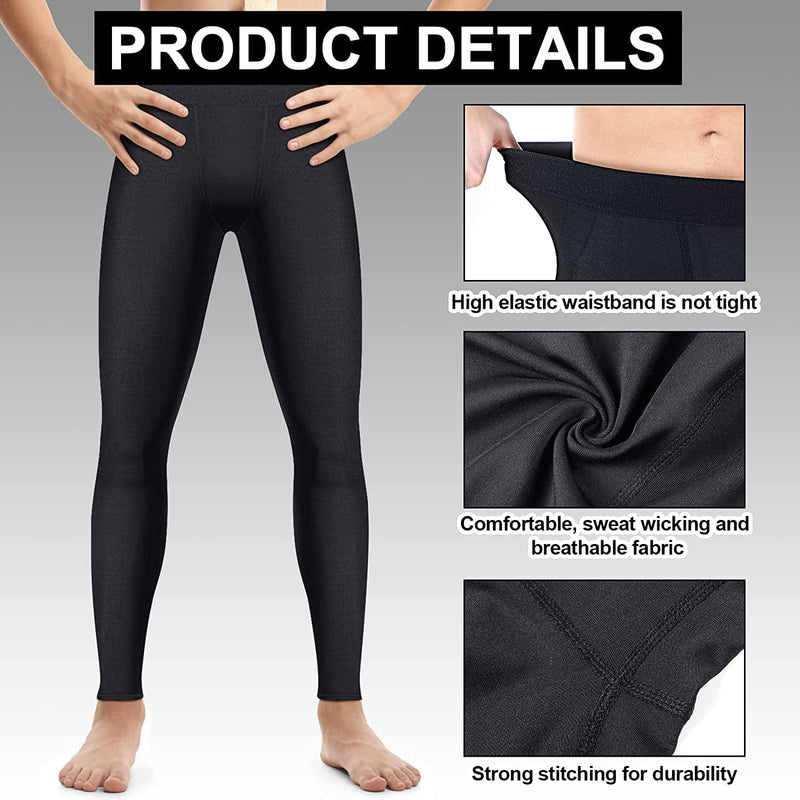 Boys' Compression Leggings 2 Pack Athletic Tights Basketball Compression Pants Boys Sport Leggings Sporting Goods > Outdoor Recreation > Winter Sports & Activities KOL DEALS   