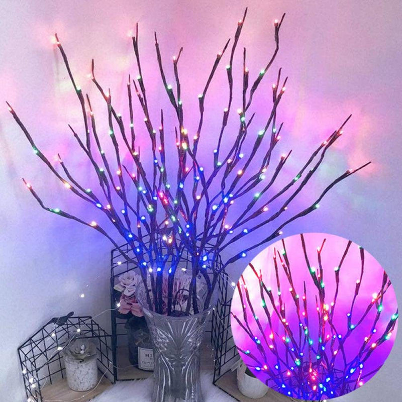 Branch Lights 30" 20LED Lighted Branches Battery Operated Warm White Led Twigs Lighted Willow Branches Vase Fillers for Christmas Home Party Decoration Indoor Outdoor Use(5Pcs Branches) Home & Garden > Decor > Seasonal & Holiday Decorations& Garden > Decor > Seasonal & Holiday Decorations 716716808 Colorful-silver  