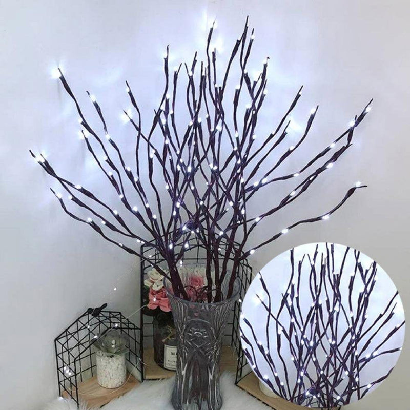 Branch Lights 30" 20LED Lighted Branches Battery Operated Warm White Led Twigs Lighted Willow Branches Vase Fillers for Christmas Home Party Decoration Indoor Outdoor Use(5Pcs Branches) Home & Garden > Decor > Seasonal & Holiday Decorations& Garden > Decor > Seasonal & Holiday Decorations 716716808 White  