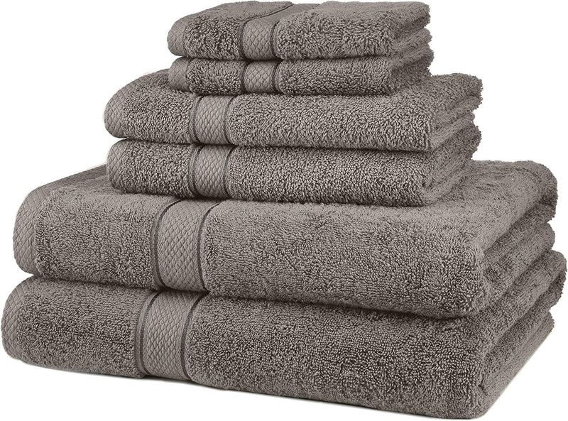 Brand – Pinzon 6 Piece Blended Egyptian Cotton Bath Towel Set - Cream Home & Garden > Linens & Bedding > Towels Pinzon Grey 6-Piece Set 