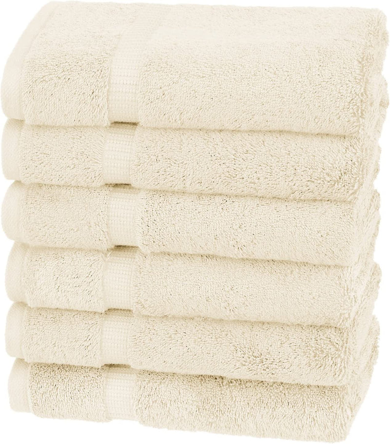 Brand – Pinzon Organic Cotton Hand Towels, Set of 6, Ivory Home & Garden > Linens & Bedding > Towels Pinzon   