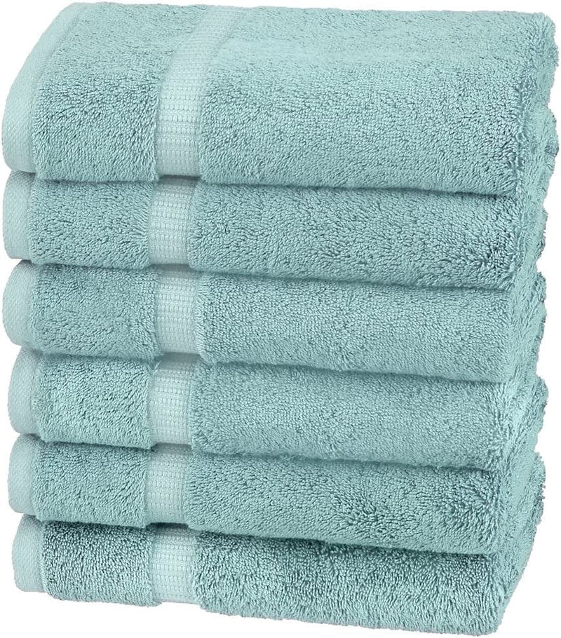 Brand – Pinzon Organic Cotton Hand Towels, Set of 6, Spa Blue Home & Garden > Linens & Bedding > Towels Pinzon   
