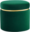 Brand – Rivet Asher round Upholstered Storage Ottoman, 15.75"W, Navy Blue Sporting Goods > Outdoor Recreation > Winter Sports & Activities Rivet Emerald Oval 