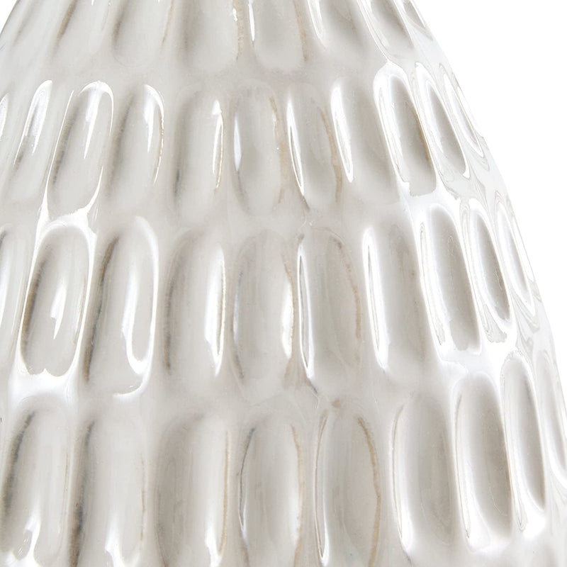Brand – Stone & Beam Modern Oval Pattern Decorative Stoneware Vase, 11.1 Inch Height, Off-White Sporting Goods > Outdoor Recreation > Cycling > Cycling Apparel & Accessories > Bicycle Helmets GFW7Z   