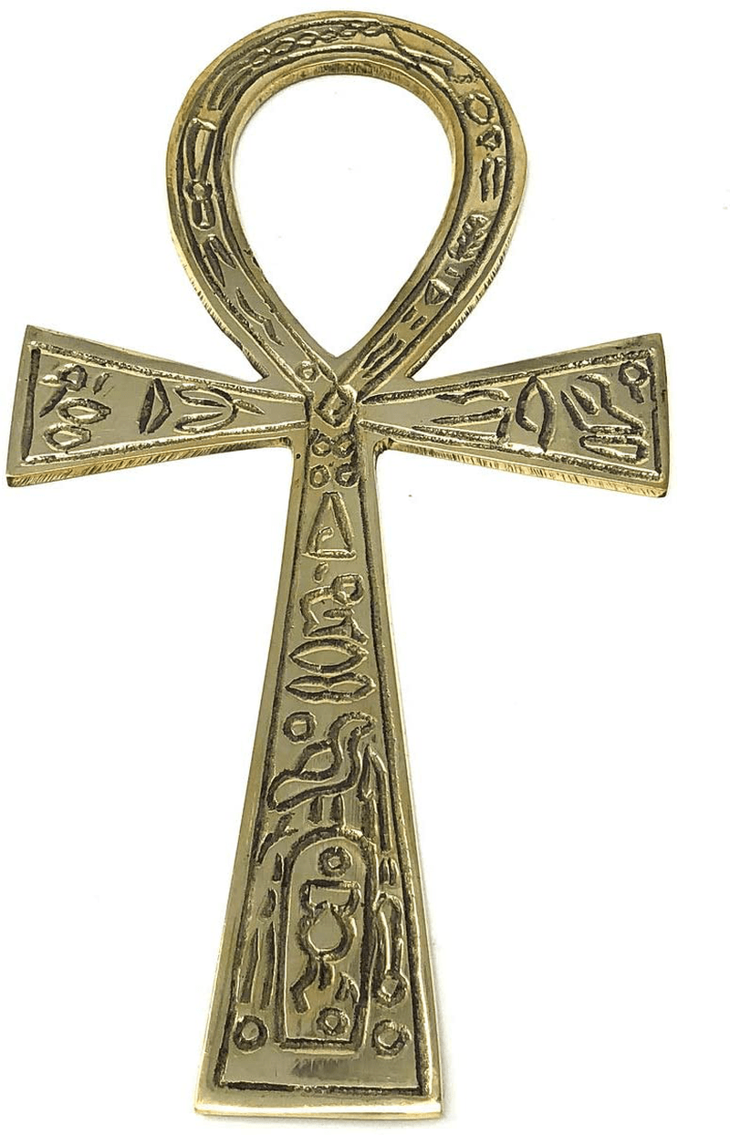 Brass Ankh Brass Large ( 3 1/2" x 6 1/2") For Altar Or Wall… (golden)
