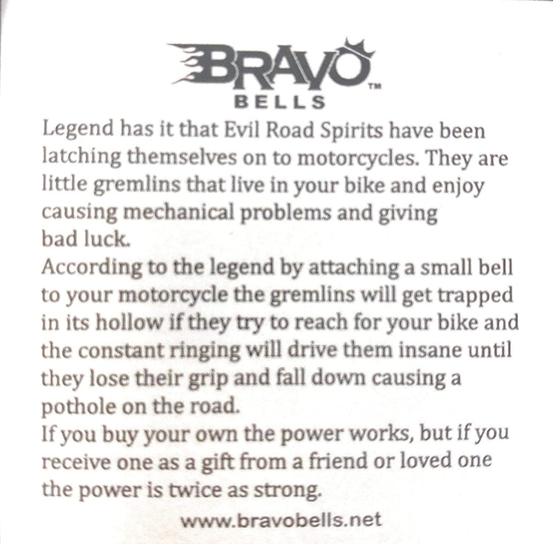 Bravo Bells Indian Skull Bell - Biker Bell Accessory or Key Chain for Good Luck on the Road