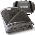 Brawntide Large Outdoor Waterproof Blanket - Quilted, Extra Thick Fleece, Warm, Windproof, Sandproof, Includes Stuff Sack, Shoulder Strap, Ideal Blanket for Beaches, Picnics, Camping, Stadiums, Dogs Home & Garden > Lawn & Garden > Outdoor Living > Outdoor Blankets > Picnic Blankets Aspiire Limited Gray  