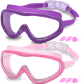 Braylin Adult Swim Goggles, 2-Pack Wide Vision Swim Goggles for Men Women Youth Teen, Anti-Fog No Leaking Sporting Goods > Outdoor Recreation > Boating & Water Sports > Swimming > Swim Goggles & Masks Braylin 04.purple(clear Lens)+pink(clear Lens)  