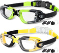Braylin Kids Swim Goggles, 2-Pack Swimming Goggles for Children, Teens, Boys or Girls, Anti-Fog Clear Vision Swim Pool Goggle Sporting Goods > Outdoor Recreation > Boating & Water Sports > Swimming > Swim Goggles & Masks Braylin 06.yellow/Black(clear Lens) + Green/Black(clear Lens)  