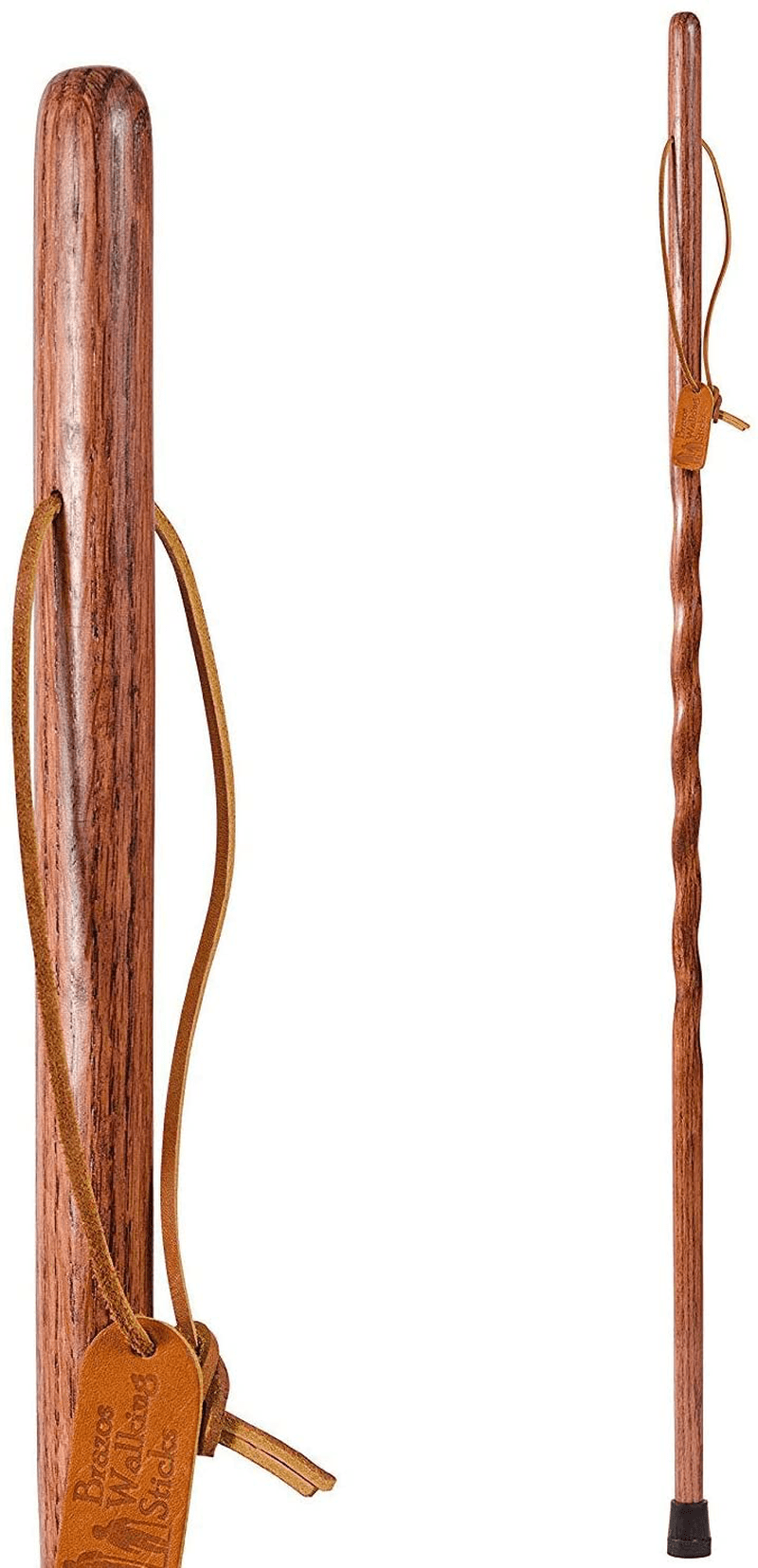 Brazos Oak Backpacker Walking Stick, Walking Sticks for Hiking, Hiking Sticks, Handcrafted Walking Sticks for Men and Women, Made in the USA, Red Oak, 48 Inches
