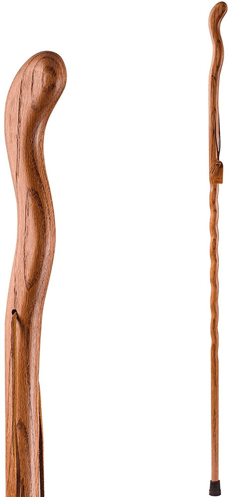 Brazos Trekking Pole Hiking Stick for Men and Women Handcrafted of Lightweight Wood and Made in the USA, Tan Oak, 48 Inches (602-3000-1089) Sporting Goods > Outdoor Recreation > Camping & Hiking > Hiking Poles Brazos   