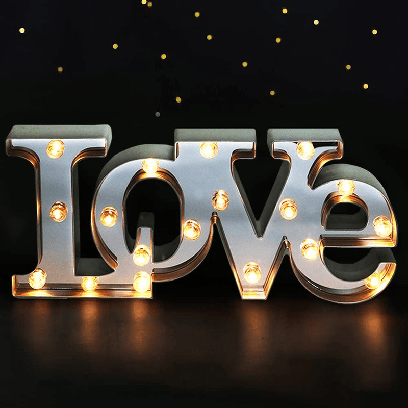 Bright Zeal 16" X 7" Large Love Decor for Bedroom LED Marquee Sign (Mirror Front) - Love Sign Light Home Decor for Wall and Table - Wedding Decorations Lights - Romantic Signs Valentines Day Decor Home & Garden > Decor > Seasonal & Holiday Decorations Bright Zeal Marquee "LOVE" - MIRROR FRONT 18 LED Bulbs - 6hr Timer - Batteries Incl. 