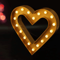 Bright Zeal 16" X 7" Large Love Decor for Bedroom LED Marquee Sign (Mirror Front) - Love Sign Light Home Decor for Wall and Table - Wedding Decorations Lights - Romantic Signs Valentines Day Decor Home & Garden > Decor > Seasonal & Holiday Decorations Bright Zeal Marquee Heart - GOLD 18 LED Bulbs - 6hr Timer - Batteries Incl. 