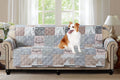 Brilliant Sunshine Pink and Green Rose Patchwork Large Sofa Protector for Seat Width up to 70", Slip Resistant Furniture Slipcover, 2" Strap, Couch Slip Cover for Pets, Kids, Dogs, Sofa, Pink Green Home & Garden > Decor > Chair & Sofa Cushions Brilliant Sunshine Latte Grey 78" Oversized Sofa Slipcover 