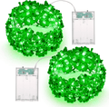 Brizlabs 2 Pack St.Patrick'S Day Shamrock String Lights, 17.06Ft 50 LED Green Lucky Clover String Light, Battery Powered Silver Wire String Lights for St.Patrick'S Day Irish Day Party Home Decor Arts & Entertainment > Party & Celebration > Party Supplies BrizLabs Four Leaf Shamrock Lights  