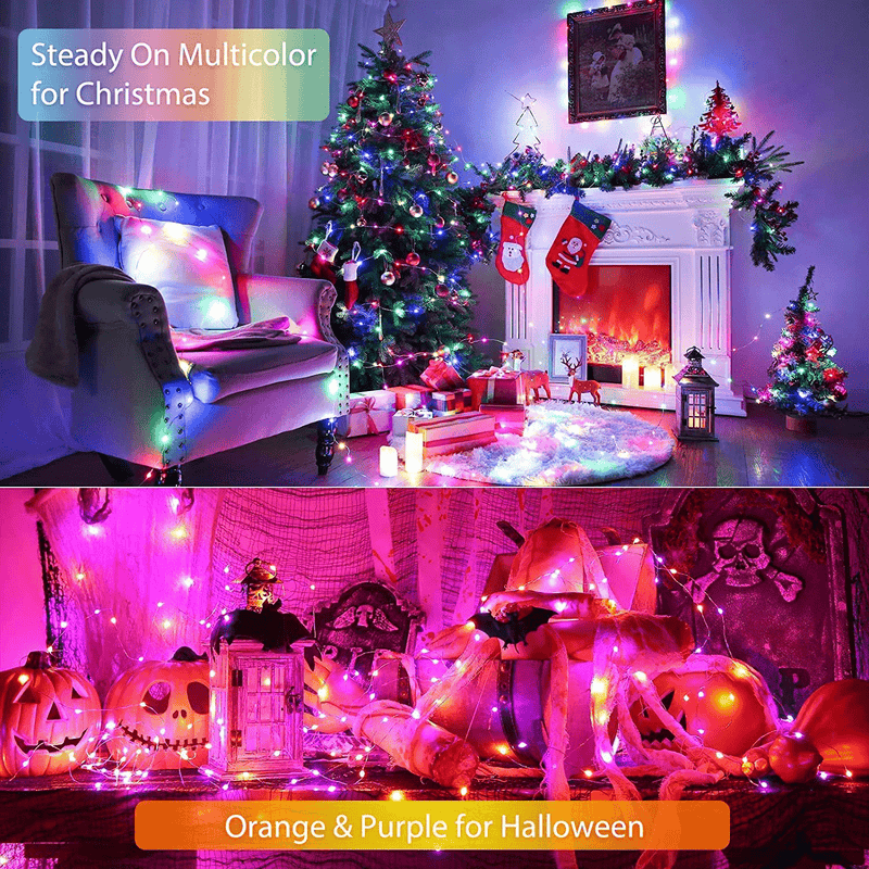 Brizlabs Color Changing Christmas Fairy Lights, 66Ft 200 LED Multicolor Christmas Lights with Remote, Unique Pause/Play Outdoor Christams Lights Plugin Twinkle Christmas Tree Light for Xmas Party Room Home & Garden > Decor > Seasonal & Holiday Decorations BrizLabs   