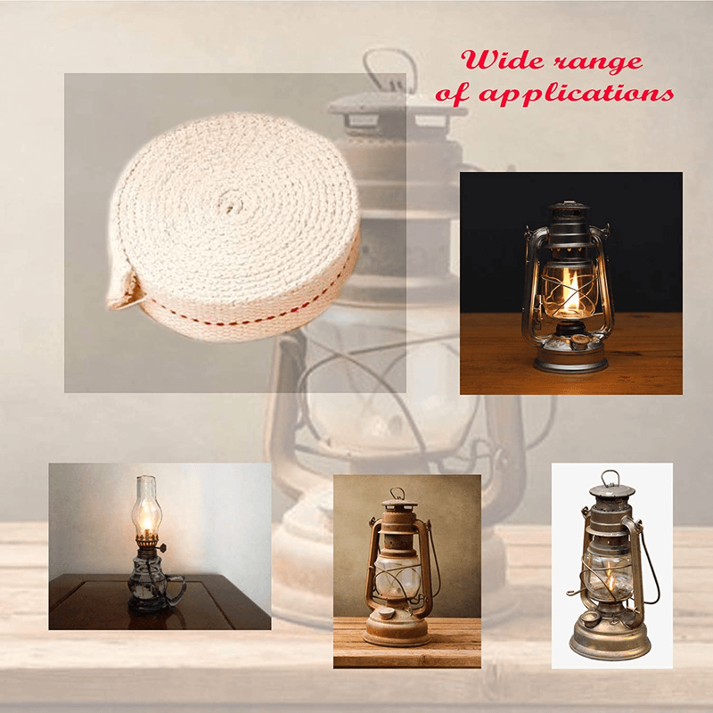 Broadsheet 5Rolls Oil Lamp Wick, 71Inch Cotton Handmade Lantern Wick, Oil Lamps for Indoor Use Wicks for Oil Lamps with Red Stitching, Replacement Oil Lamp Wick for Kerosene, Lantern, Paraffin Oil Home & Garden > Lighting Accessories > Oil Lamp Fuel Broadsheet   