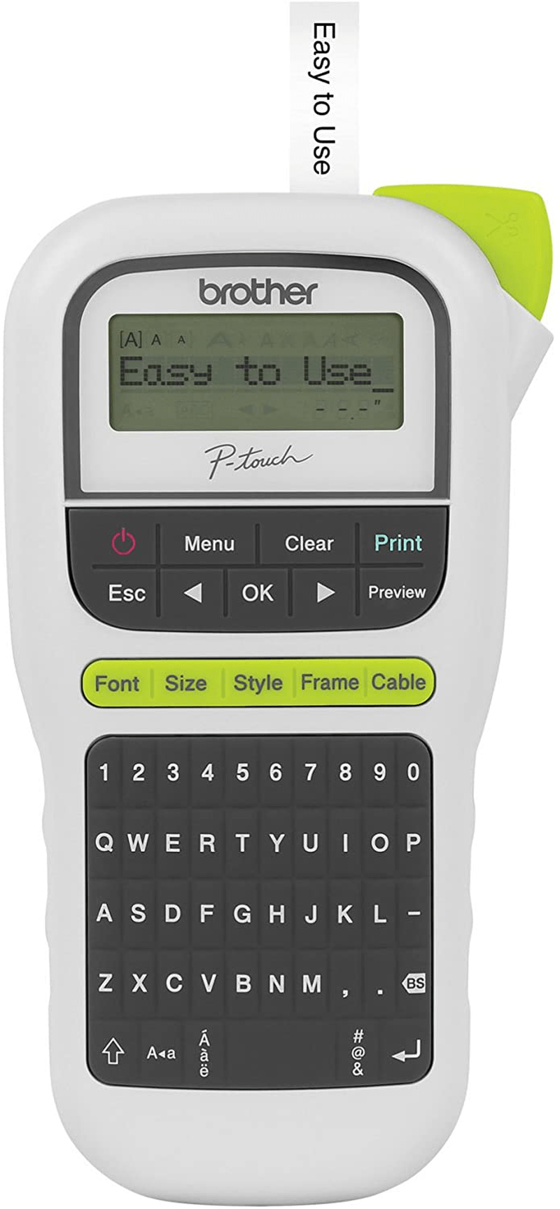 Brother P-Touch, PTH110, Easy Portable Label Maker, Lightweight, Qwerty Keyboard, One-Touch Keys, White Electronics > Print, Copy, Scan & Fax > Printer, Copier & Fax Machine Accessories Brother PTH110 Labeler  