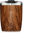 Brümate Rocks - 12Oz 100% Leak-Proof Insulated Lowball Cocktail & Whiskey Tumbler - Double Wall Vacuum Stainless Steel - Shatterproof - Camping & Travel Tumbler & Cocktail Glass (Glitter Charcoal) Home & Garden > Kitchen & Dining > Tableware > Drinkware BrüMate Walnut  