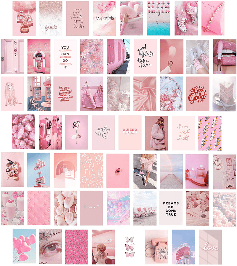 Btaidi 60PCS Pink Aesthetic Picture for Wall Collage,Collage Print Kit, Warm Color Room Decor for Girls, Wall Art Prints for Room, Dorm Photo Display, VSCO Posters for Bedroom 4x6 inch Home & Garden > Decor > Artwork > Posters, Prints, & Visual Artwork Btaidi Default Title  