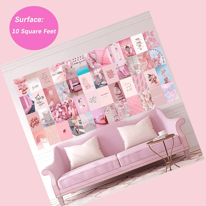 Btaidi 60PCS Pink Aesthetic Picture for Wall Collage,Collage Print Kit, Warm Color Room Decor for Girls, Wall Art Prints for Room, Dorm Photo Display, VSCO Posters for Bedroom 4x6 inch Home & Garden > Decor > Artwork > Posters, Prints, & Visual Artwork Btaidi   