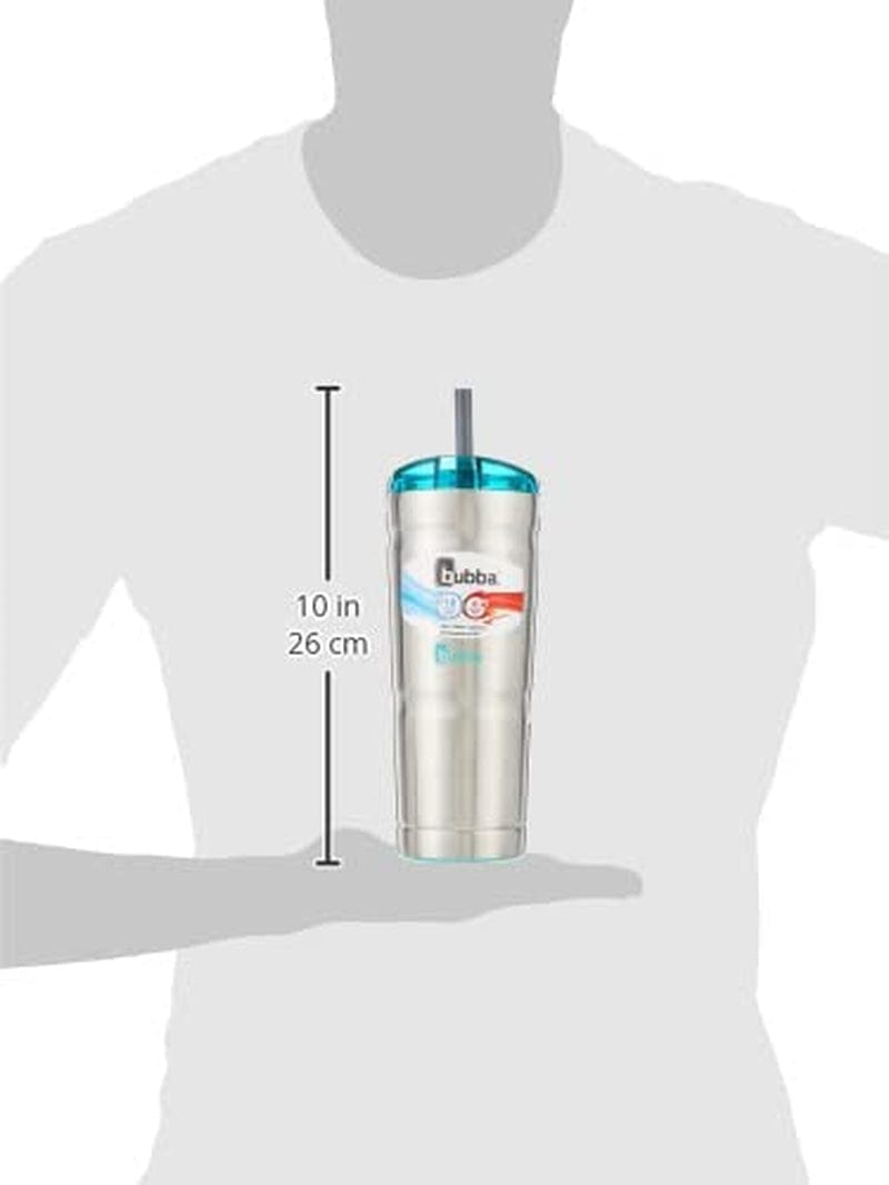 Bubba Straw Envy Vacuum-Insulated Stainless Steel Tumbler, 24 Oz., Island Teal Lid Home & Garden > Kitchen & Dining > Tableware > Drinkware BUBBA BRANDS   