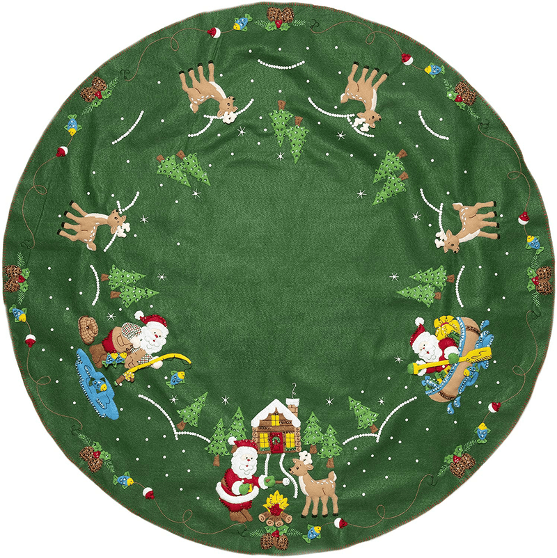 Bucilla Lodge Santa Felt Applique Kit Home & Garden > Decor > Seasonal & Holiday Decorations > Christmas Tree Skirts Bucilla   