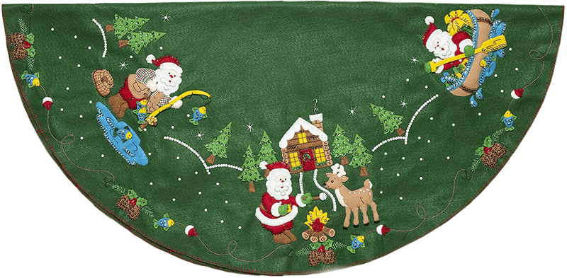 Bucilla Lodge Santa Felt Applique Kit Home & Garden > Decor > Seasonal & Holiday Decorations > Christmas Tree Skirts Bucilla Default Title  