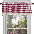 Buffalo Check Valance Window Curtains - 58 Inch Width, 14 Inch Length - Taupe Brown & Ivory White Plaid - Light Filtering Farmhouse Country Drapes for Bedroom Living & Dining Room by Achim Home Decor