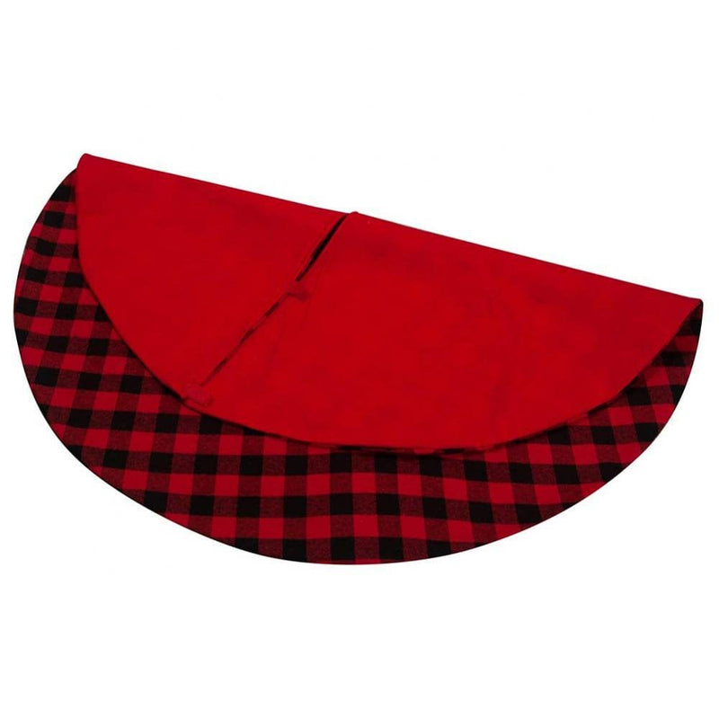 Buffalo Plaid Christmas Tree Skirt 36 In,Red Black Buffalo Check Christmas Tree Skirt for Holiday Christmas Decorations Home & Garden > Decor > Seasonal & Holiday Decorations > Christmas Tree Skirts Ardorlove   