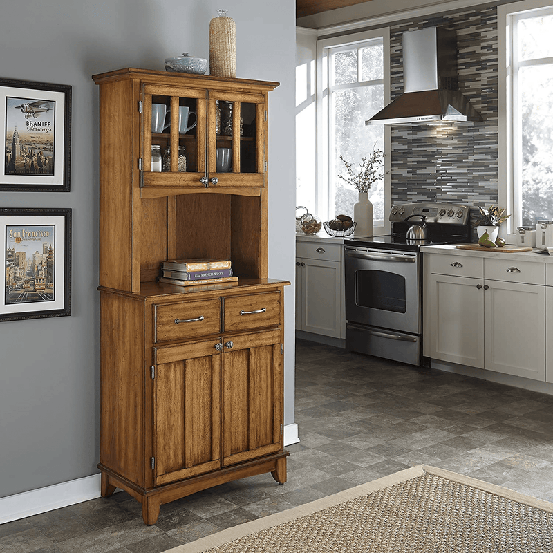 Buffet of Buffet Cottage Oak with Wood Top with Hutch by Home Styles Home & Garden > Kitchen & Dining > Food Storage Home Styles   