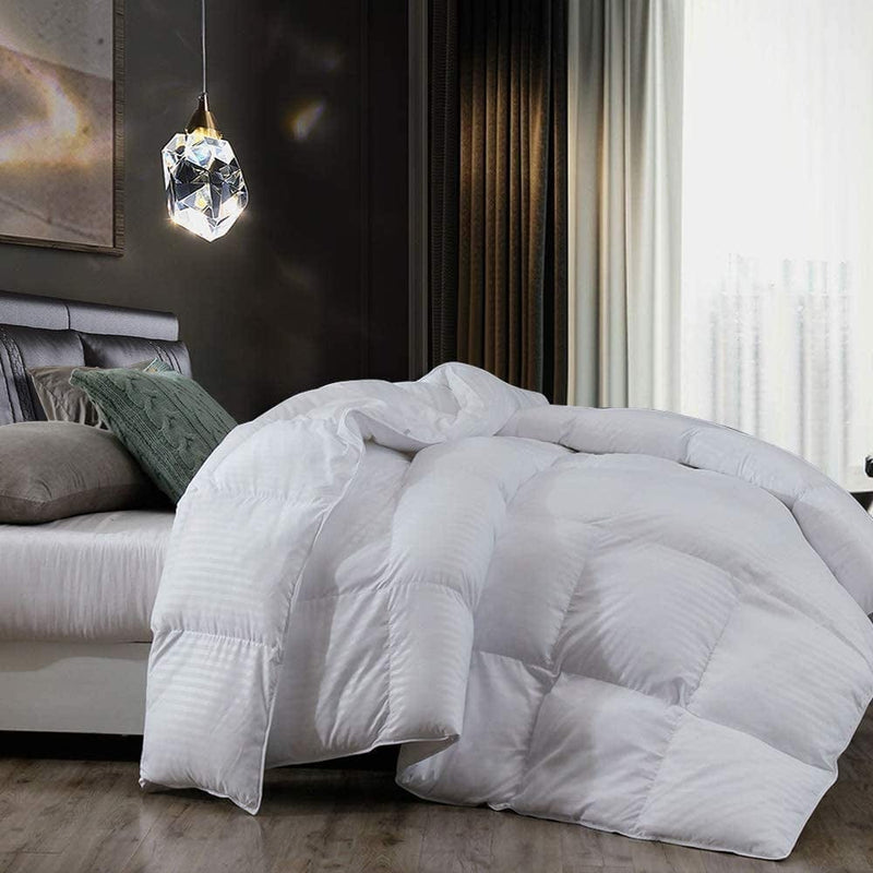 Burgandy down Alternative Comforter King Size All Season Duvet Insert, with Ultra Soft Double Brushed Microfiber Quilt Cover, Baffled Box Stitched Comforter with 8 Tabs,106X90 Inches Home & Garden > Linens & Bedding > Bedding > Quilts & Comforters Dorrin Nessin White Stripe King-106x90 
