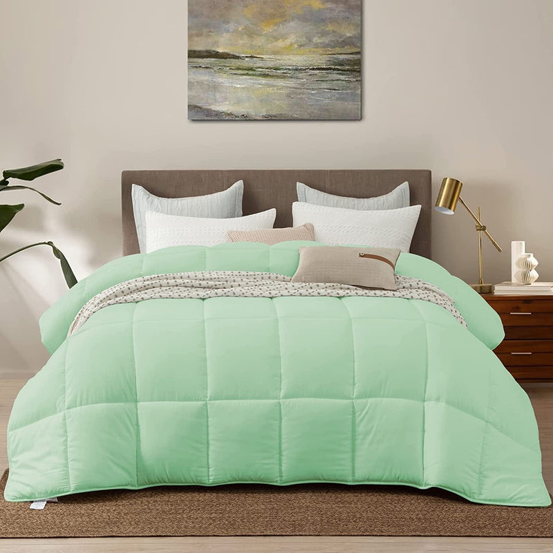 Burgandy down Alternative Comforter King Size All Season Duvet Insert, with Ultra Soft Double Brushed Microfiber Quilt Cover, Baffled Box Stitched Comforter with 8 Tabs,106X90 Inches Home & Garden > Linens & Bedding > Bedding > Quilts & Comforters Dorrin Nessin Sage Green King-106x90 