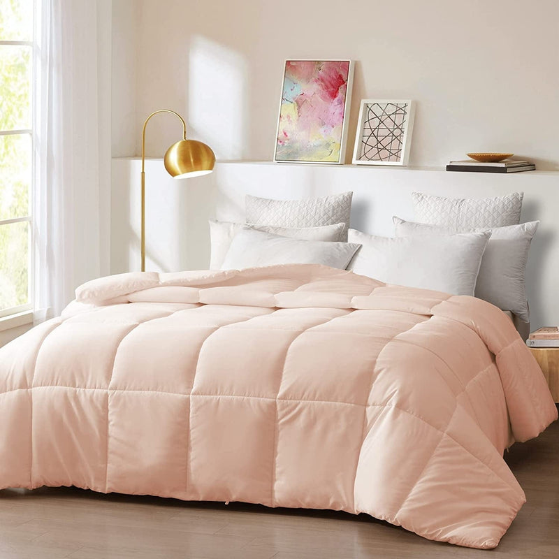 Burgandy down Alternative Comforter King Size All Season Duvet Insert, with Ultra Soft Double Brushed Microfiber Quilt Cover, Baffled Box Stitched Comforter with 8 Tabs,106X90 Inches Home & Garden > Linens & Bedding > Bedding > Quilts & Comforters Dorrin Nessin Nude Pink Twin-68x90 