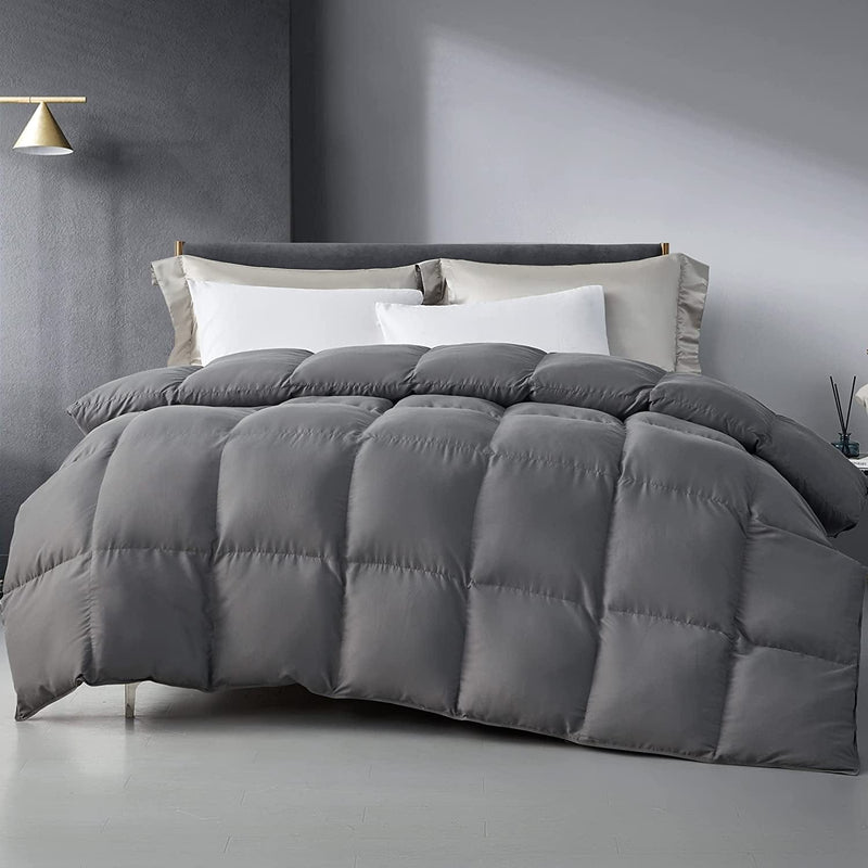 Burgandy down Alternative Comforter King Size All Season Duvet Insert, with Ultra Soft Double Brushed Microfiber Quilt Cover, Baffled Box Stitched Comforter with 8 Tabs,106X90 Inches Home & Garden > Linens & Bedding > Bedding > Quilts & Comforters Dorrin Nessin Solid Grey Twin-68x90 