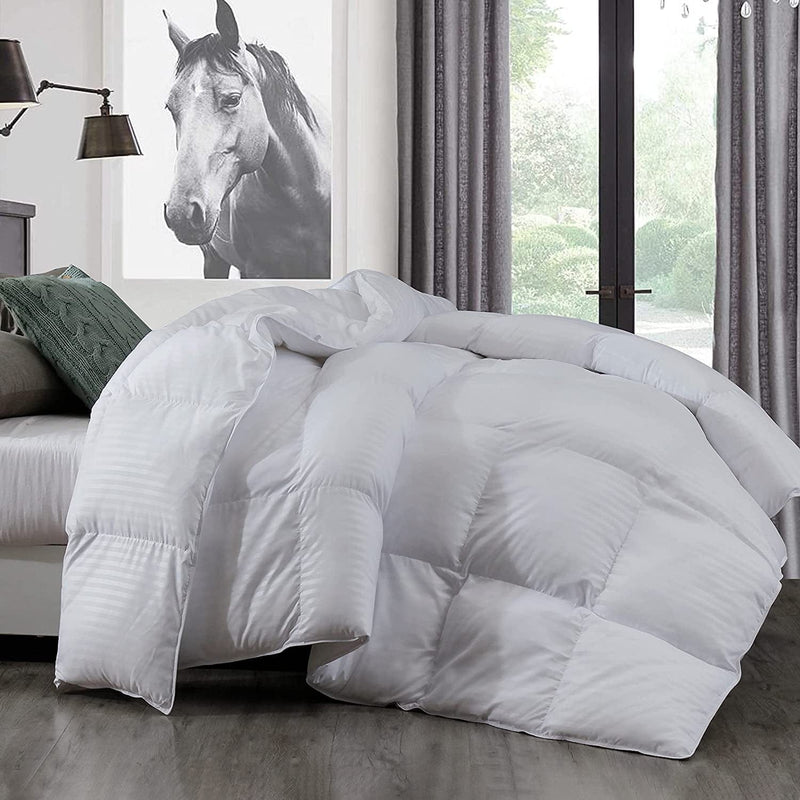 Burgandy down Alternative Comforter King Size All Season Duvet Insert, with Ultra Soft Double Brushed Microfiber Quilt Cover, Baffled Box Stitched Comforter with 8 Tabs,106X90 Inches Home & Garden > Linens & Bedding > Bedding > Quilts & Comforters Dorrin Nessin White Stripe Twin-68x90 