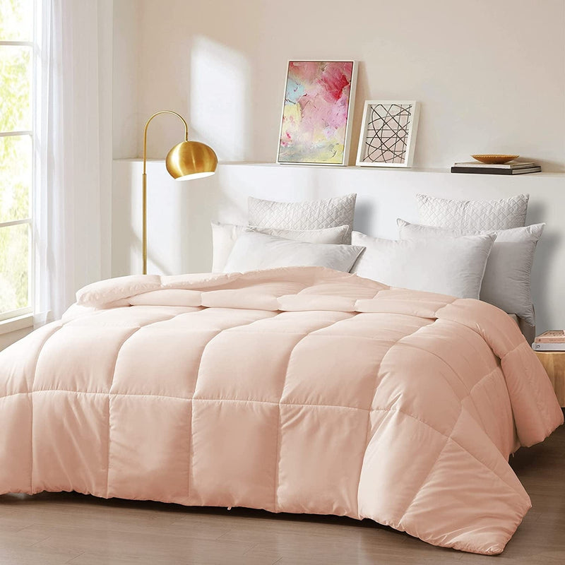 Burgandy down Alternative Comforter King Size All Season Duvet Insert, with Ultra Soft Double Brushed Microfiber Quilt Cover, Baffled Box Stitched Comforter with 8 Tabs,106X90 Inches Home & Garden > Linens & Bedding > Bedding > Quilts & Comforters Dorrin Nessin Nude Pink Queen-90x90 