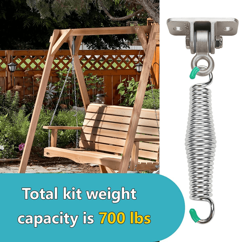 Butizone Porch Swing Hanging Kit, 304 Stainless Steel Swing Hangers and Galvanized Springs for Ceiling Mount Porch Swings and Hammock Chairs, 700 Lbs. Capacity, Set of 2 Home & Garden > Lawn & Garden > Outdoor Living > Porch Swings Butizone   
