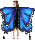 Butterfly Wings For Girls Butterfly Halloween Costume For Girls Butterfly Fairy Wings Shawl with Mask and Antenna Headband Apparel & Accessories > Costumes & Accessories > Costumes HozHoy Butterfly Blue  