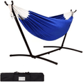 Buyagn Hammock with Stand,Adjustable Heavy Duty Hammock Frame,Fits Hammocks 9ft Long for Indoor Outdoor Yard Patio Deck, with Carry Bag,Desert Stripes Home & Garden > Lawn & Garden > Outdoor Living > Hammocks Buyagn Royal Blue  