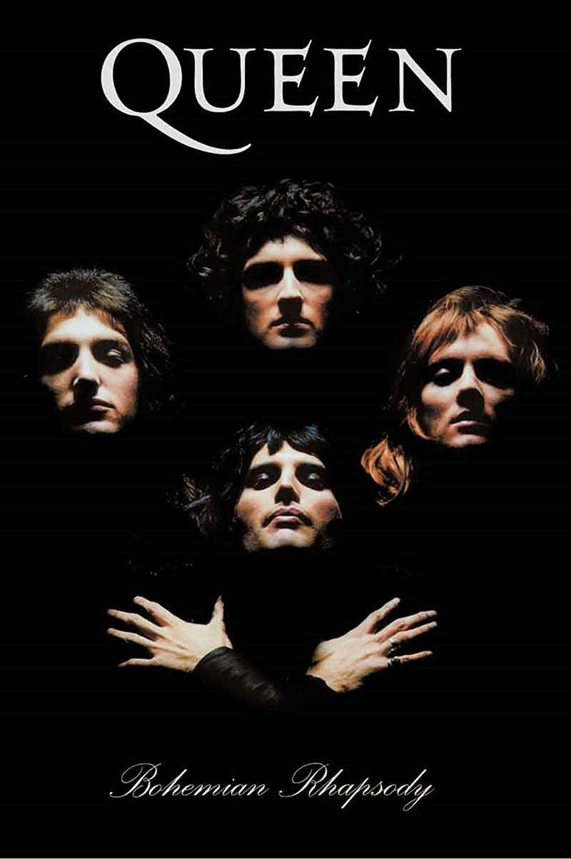 Buyartforless Queen Bohemian Rhapsody 1975 Group Portrait 36X24 Music Art Print Poster, Black, White, Brown Home & Garden > Decor > Artwork > Posters, Prints, & Visual Artwork Buyartforless   